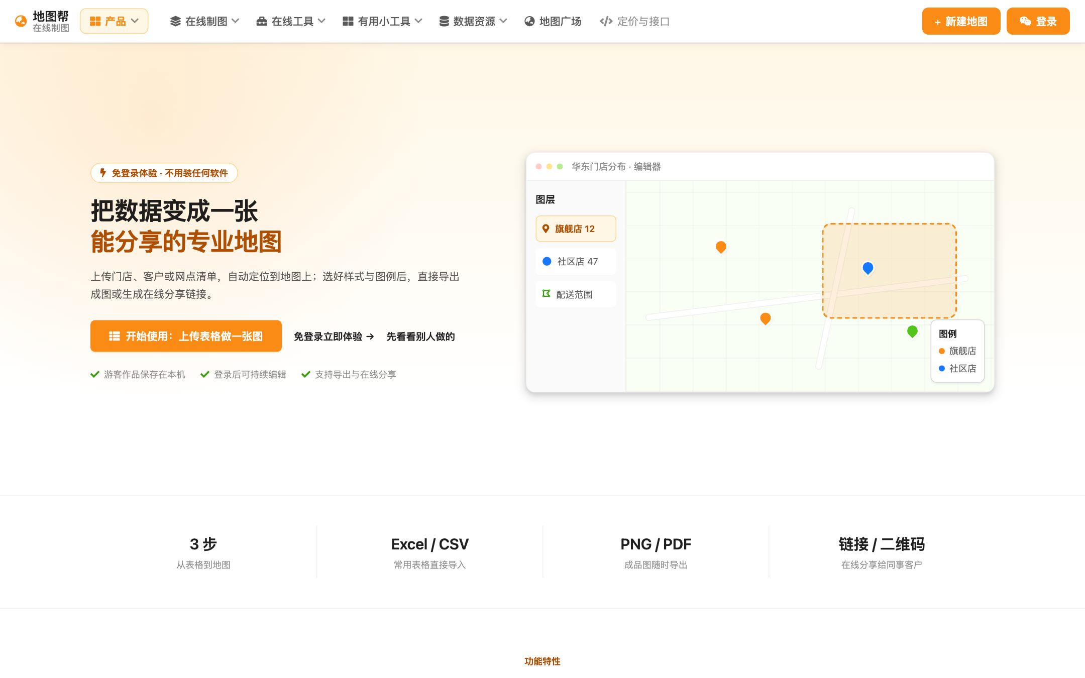 地图帮在线制图首页
